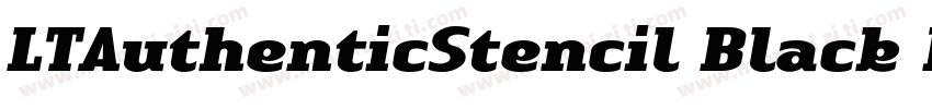 LTAuthenticStencil Black Regular字体转换